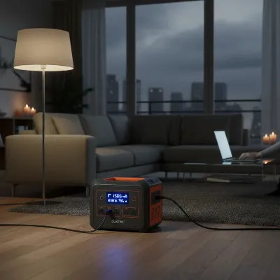 Oukitel P2001 Portable Power Station powering home appliances during an outage