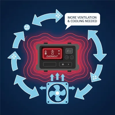 Power station overheating, with an emphasis on improving ventilation for cooling